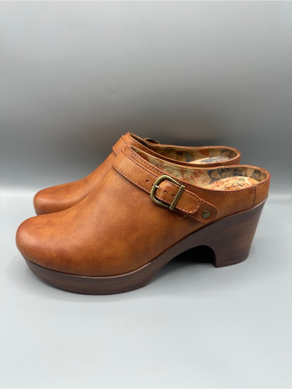 BOC By Born Slip On Buckle Mules Clogs Shoes Women’s Size 11M Brown